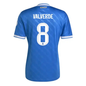 Billige Fotballdrakt Real Madrid Federico Valverde #8 Replika Tredjedrakt 2025-26 Kortermet